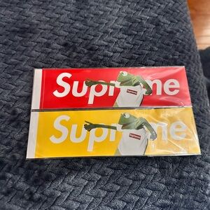 Supreme Kermit Box Logo Sticker Lot of 2